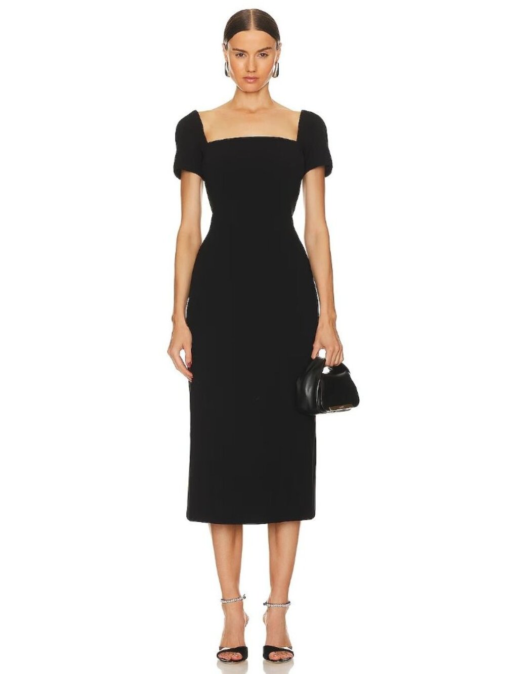 A.L.C. Elvie Midi Dress in Black Womens